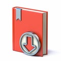 E-Book with circle download button 3D