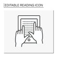 E-book line icon Royalty Free Stock Photo