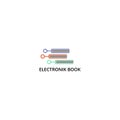 electronic book or e-book logo design template