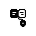 E-Book Online Reading Book Glyph Icon Logo Vector