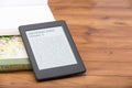 E-book reader with copy space Royalty Free Stock Photo