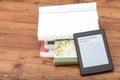 E-Book Reader with copy space Royalty Free Stock Photo