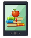 E-book reader icon. Electronic book. E-reader