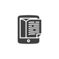 E-book reader vector icon