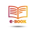 E-Book sign icon. Electronic book symbol.