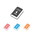 E-Book, Stationery Education Icon Set Vector Royalty Free Stock Photo
