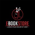 E-Book Store Logo. E-books vector and illustration. Royalty Free Stock Photo