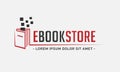 E-Book Store Logo. E-books vector and illustration. Royalty Free Stock Photo