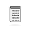 E-book symbol. Outline logo template. Royalty Free Stock Photo