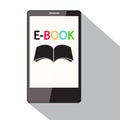 E-Book Title on Cell Phone Screen Royalty Free Stock Photo