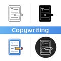 E book writing icon