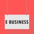 E business Hanging Sign