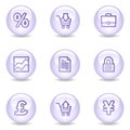 E-business web icons, glossy pearl series