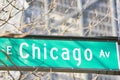 E. Chicago Ave sign