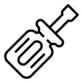 E cig screwdriver icon outline vector. Vape cigarette