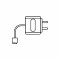 E-cigarette USB cable charge icon, outline style Royalty Free Stock Photo