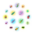 E-cigarettes icons set