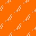E coli bacteria pattern vector orange Royalty Free Stock Photo