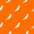 E coli bacteria pattern vector orange Royalty Free Stock Photo