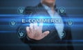 E-commerce add to cart online shopping business technology internet concept Royalty Free Stock Photo