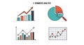 E-Commerce Analysis Chart and Graph Set Royalty Free Stock Photo