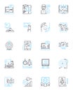 E-commerce business linear icons set. Online, Buying, Selling, Commerce, Retail, Marketplace, Digital line vector and Royalty Free Stock Photo