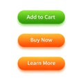 E-commerce Call To Action Buttons Set Royalty Free Stock Photo