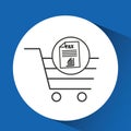 E-commerce cart shop taxes icon