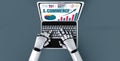 E-commerce data software provide modish dashboard for sale analysis Royalty Free Stock Photo