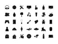 E commerce departments black glyph icons set on white space Royalty Free Stock Photo