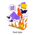 E-commerce. Flash sale. Marketing compaign, special limited offer, Royalty Free Stock Photo