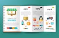 E-commerce flat infographics