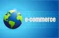 e-commerce globe illustration design Royalty Free Stock Photo