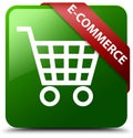 E-commerce green square button