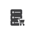 E-commerce hosting vector icon Royalty Free Stock Photo
