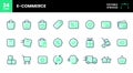 Basic e-commerce icon set. Royalty Free Stock Photo