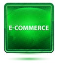 E-commerce Neon Light Green Square Button