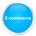 E-commerce premium cyan blue round button Royalty Free Stock Photo