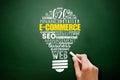 E-COMMERCE light bulb word cloud Royalty Free Stock Photo