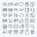 E-commerce line icons set