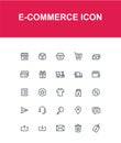 E commerce market app icon set