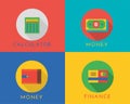 E-commerce money vector logo icons set. Shop