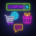 E-commerce neon signs collection