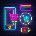 E-commerce neon signs collection