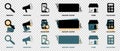 E-Commerce Online Shopping Icon Set - Vector Illustrations Isolated On Transparent Background Royalty Free Stock Photo