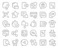 E-commerce and online shopping line icons collection. Thin outline icons pack. Vector illustration eps10 Royalty Free Stock Photo