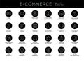 E-commerce, online shopping line icons set. Modern graphic design concepts, simple outline elements collection Royalty Free Stock Photo