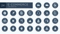 E-commerce, online shopping line icons set. Modern graphic design concepts, simple outline elements collection Royalty Free Stock Photo