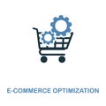 E-Commerce Optimization icon. Simple element illustration in 2 colors design. E-Commerce Optimization icon sign from seo collectio