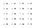 E-commerce outline and filled icon set